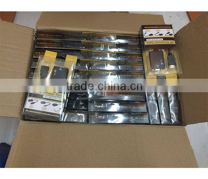 720P 1080i 1080P HDMI Male to VGA TV AV HDTV Converter Adapter With Audio Cable