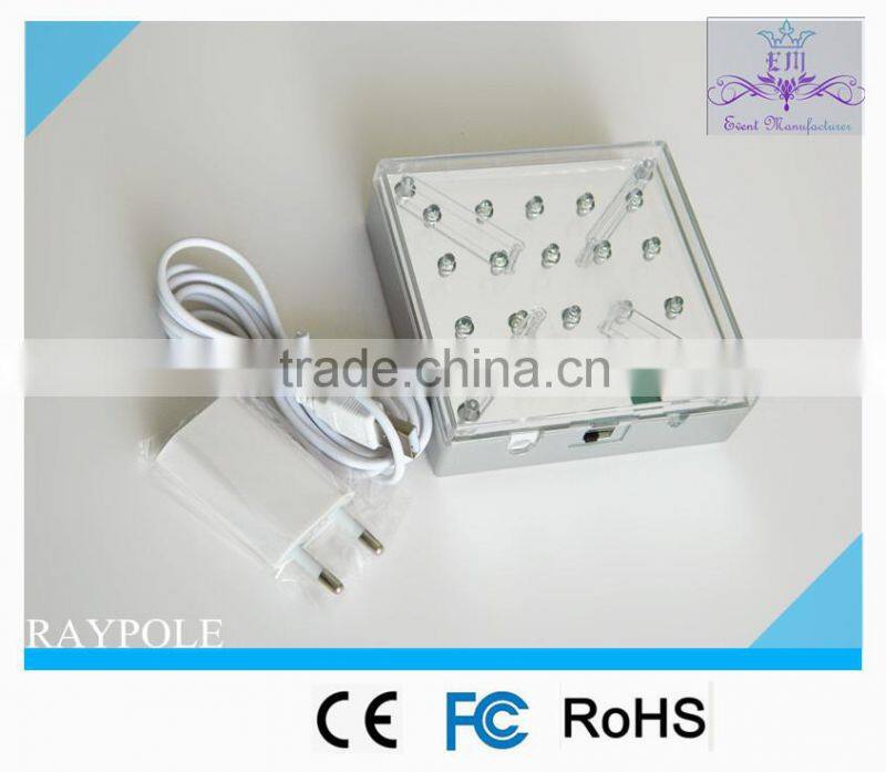 4 inch battery operated table centerpiece vase light base led centerpiece light base for wedding party decoration