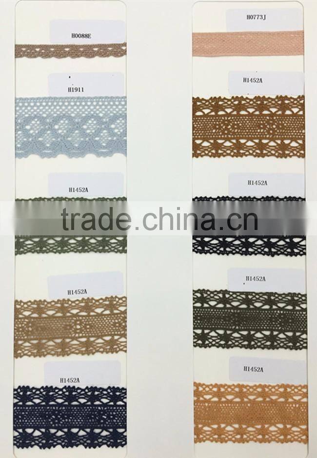 Wholesale High Quality H0002N1 Lace Ribbon,Crocheted Lace,100% Cotton Lace