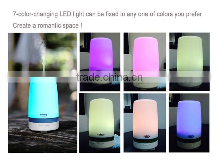 China manufacture wholesale Scent Oil Diffuser , ultrasonic aroma diffuser w/2-mist-level, Colorful Light & Decoration Band