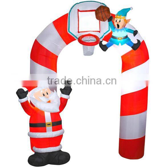 Christmas Santa Inflatable Arch Inflatable Christmas Arch with Snowman