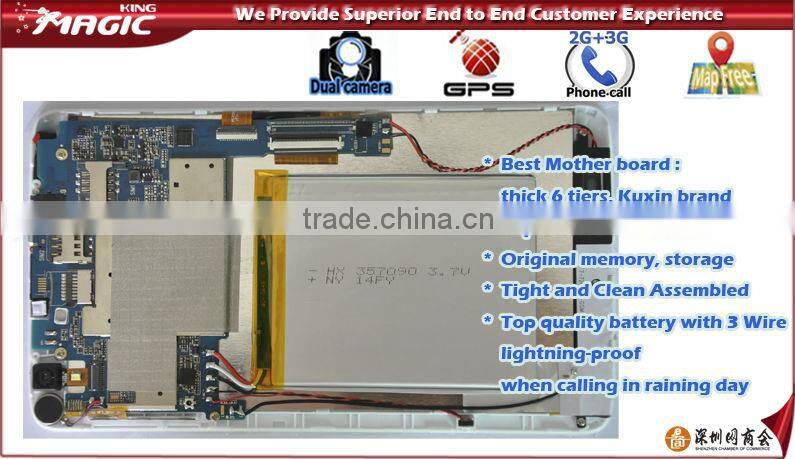 7 inch built-in gps 3g wifi video call tablet pc