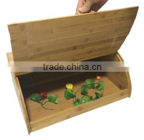 Totally bamboo durable and double large bread box for food storage