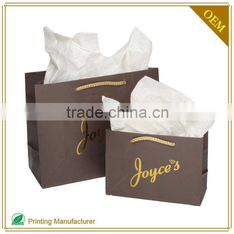 Luxury From Paper Hand Shopping Bag With Rope Handle