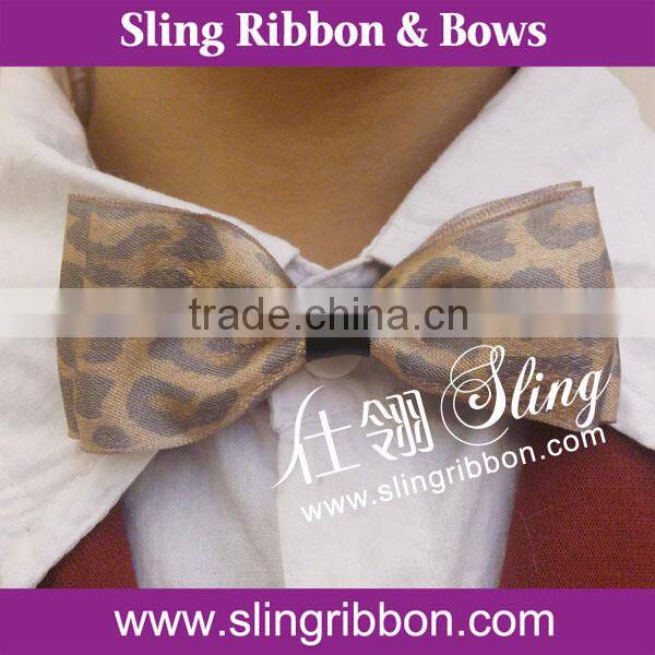 Whte Polka Dots Red Ribbon Bow Tie For Girls