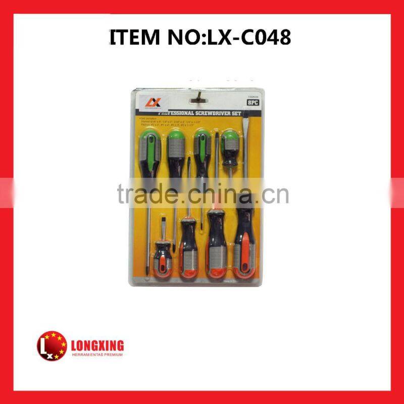 Factory Supply best selling promotion 8 pcs multi-function screwdrivers set /rubber screwdriver tip