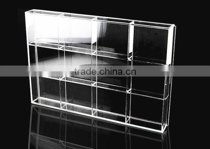 with grid acrylic jewelry storage box