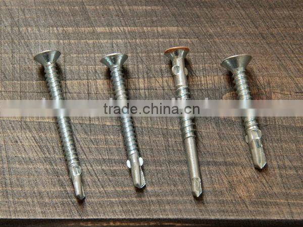 Countersunk head TORX self drilling screw wings Dacromet