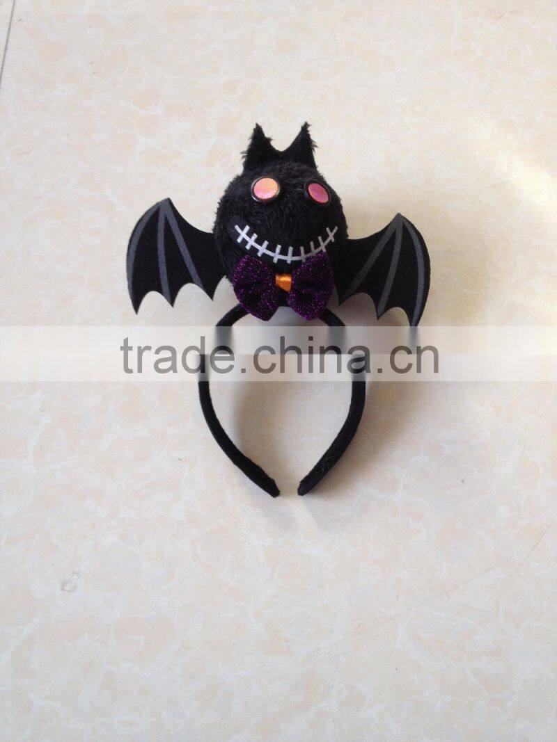 exquisite design halloween party cute bat headband with bowknot