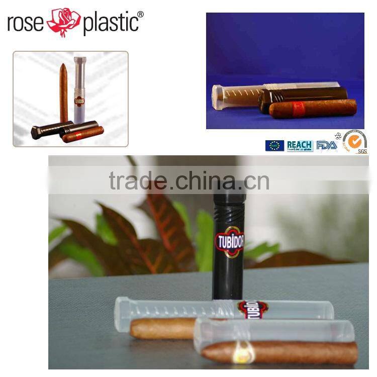 Manufacture round plastic pp cigar tubes packaging for cylinder goods from Germany company