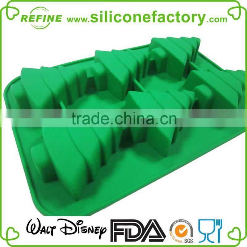 Christmas Promotional gifts 6 cavaties Silicone bakeware in tree shape