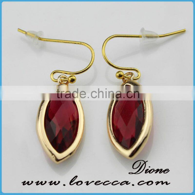 Egg Pink Color Crystal Rhinestone Teardrop Earring Jewelry for Women simple gold earring designs for women