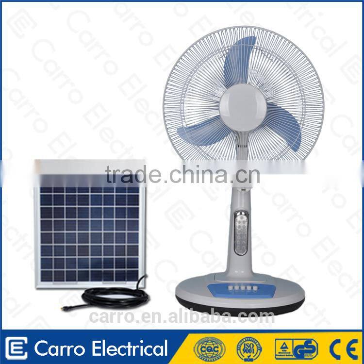 Carro Electrical 16inch 12v 15w solar powered table fan
