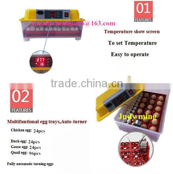 Newest Hot sale automatic mini egg incubator/24 egg incubator/mini incubator