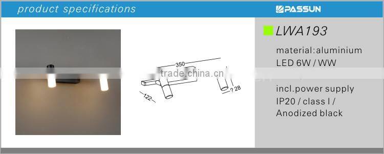 fashion led surface wall light behind bathroom mirror