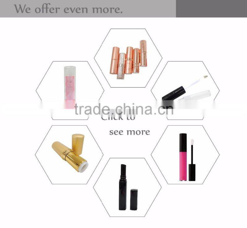 6cm elegant pink aluminum plating outer cover pulling cap lipstick