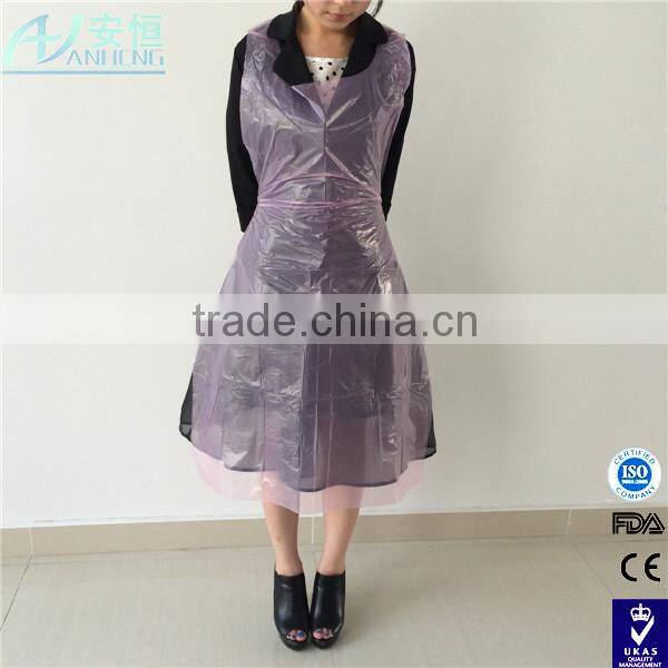 Hotel work wear disposable clear plastic aprons