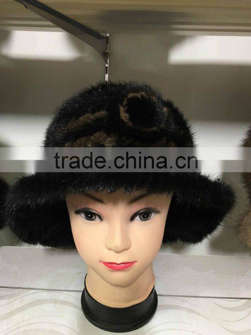 wholesale colored mink fur hat H3