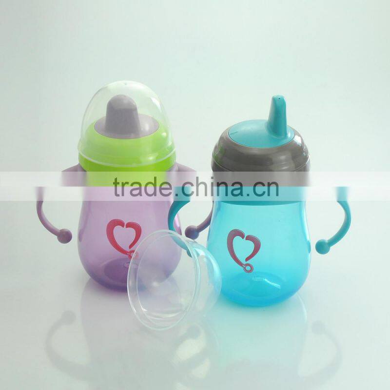 280ml wide neck colored Gourd-shaped PP water bottle trainning cup