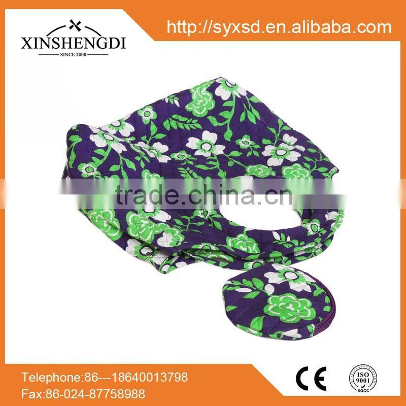 Good quality bright quilted unique beach tote bag cotton