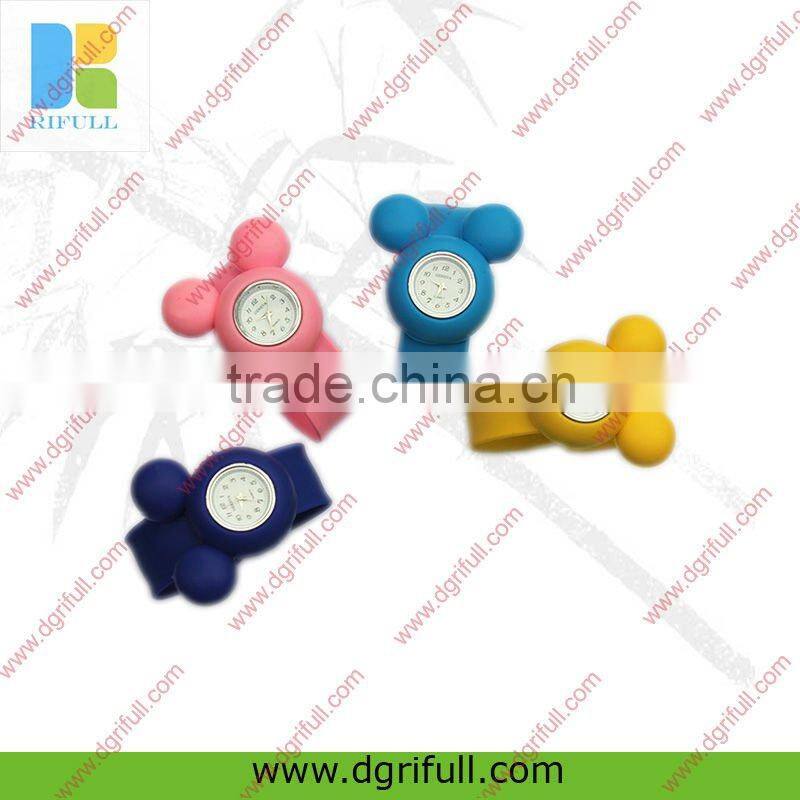 Cute Animal style silicone kids slap watch