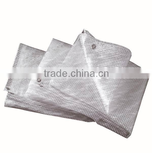 150 gram grid type transparent and white color plastic tarpaulin