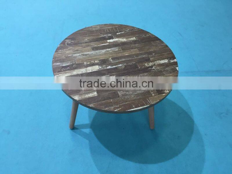 melamine round wooden coffee table