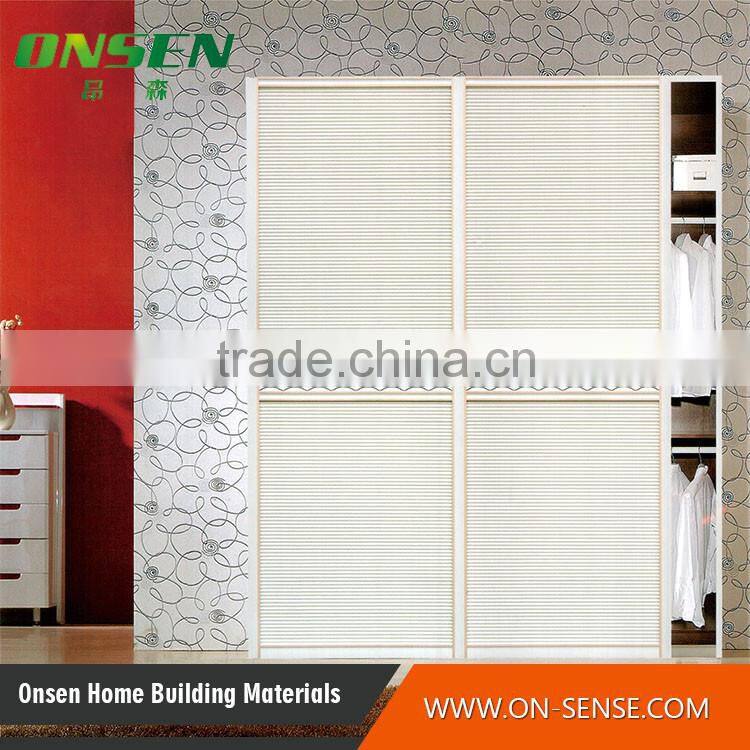 New 2016 product idea in color flush sliding door wardrobe latest products in market