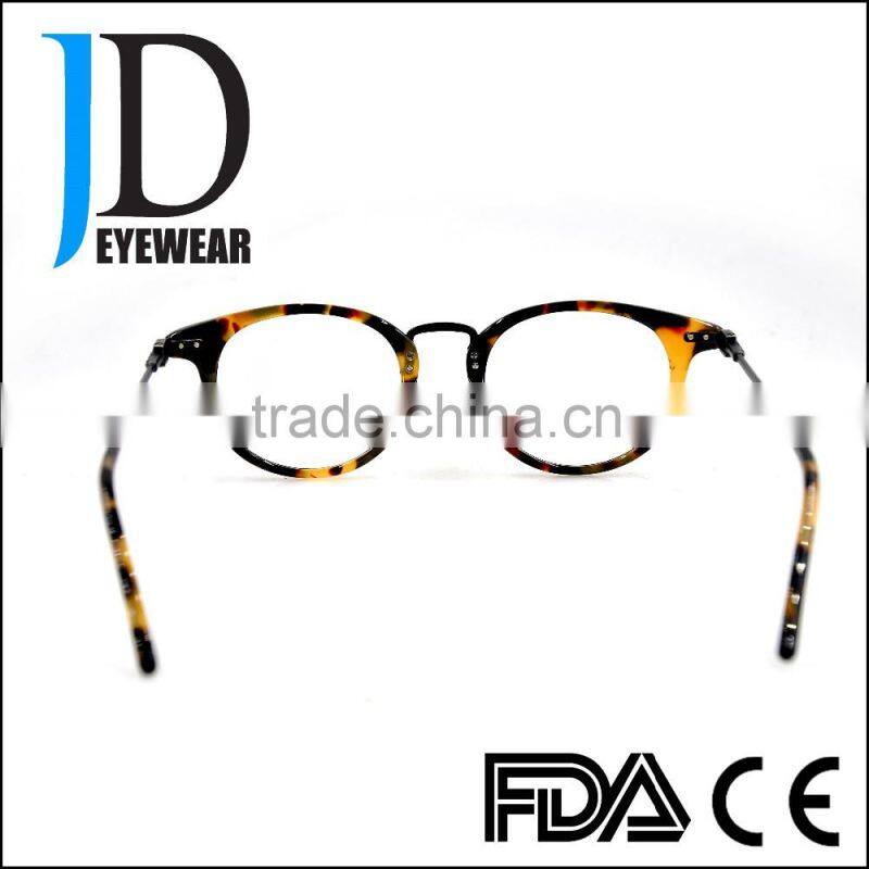 light tortoise round metal bridge and temple glasses spectacle frames for boys