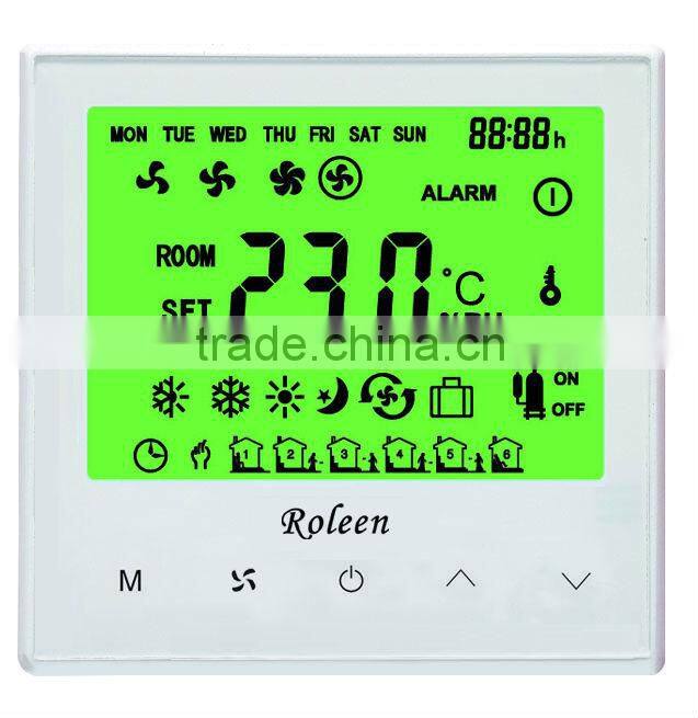 RL302 Touch Screen LCD FCU Digital Room Thermostat