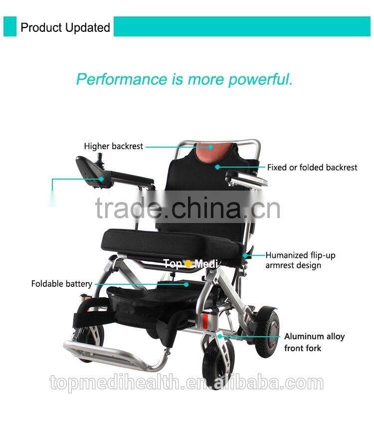 Cheap price handicapped foldable electric wheelchair