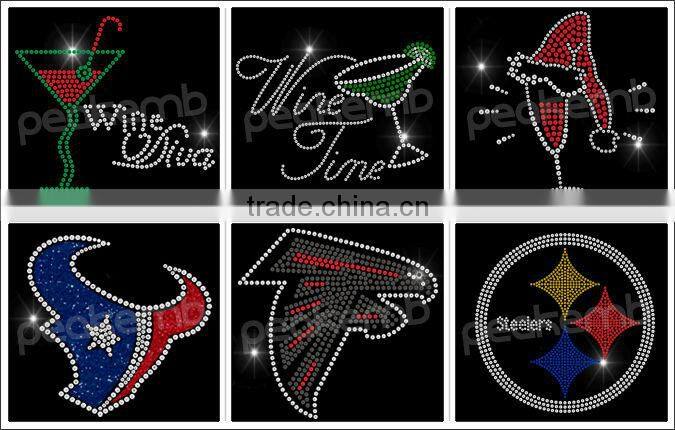 Hot Sale Iron ons Patriots Hotfix Motif Design for Clothes