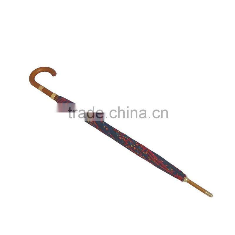 Long wooden shaft fashion long umbrella
