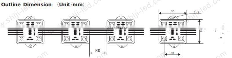ws2801 4LEDs ws2801 LED Pixel Module digital rgb led pixel module