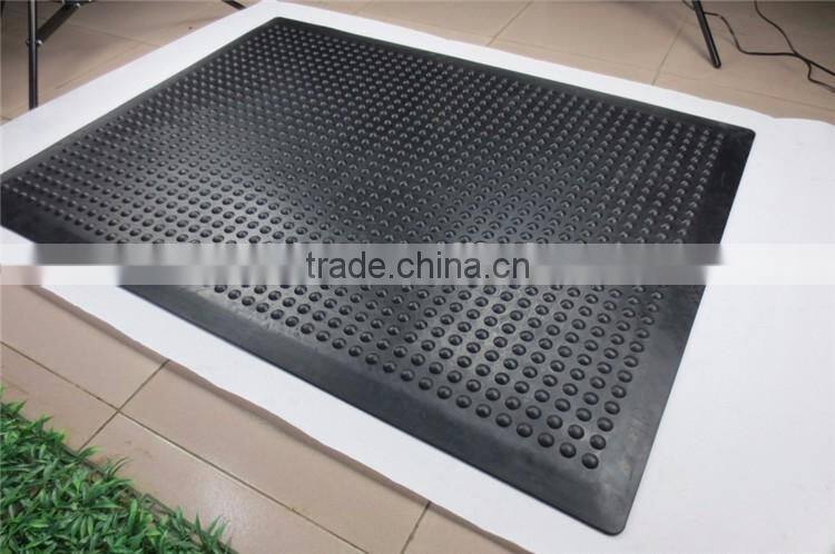 Black Rubber Conductive Interlocking Floor Mat