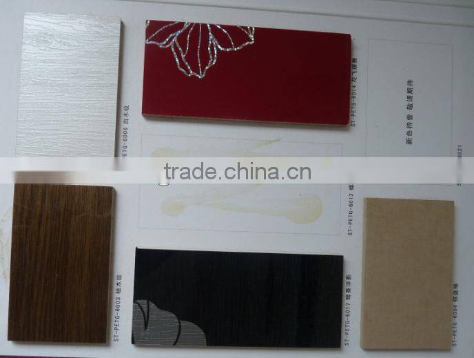 3D dimension PETG board for furniture decorative / wood color