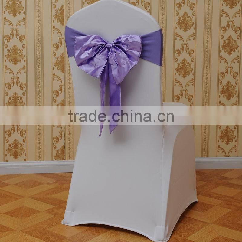LGS031 royal blue satin chair sash wedding chair back tie for sale