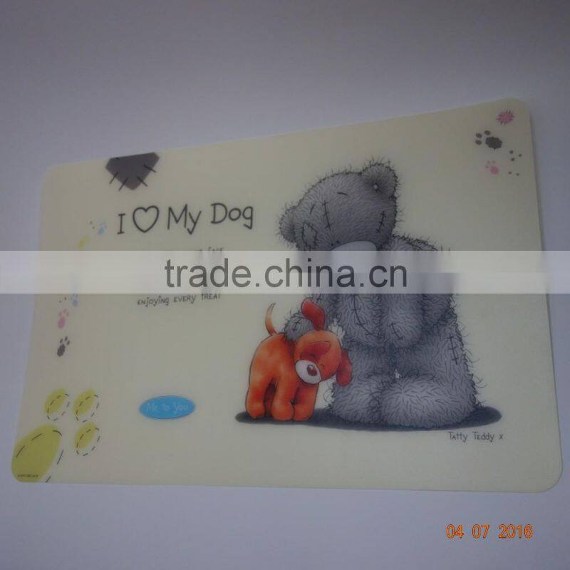 custom size for dog food mat well keep floor clean eco-friendly pp material