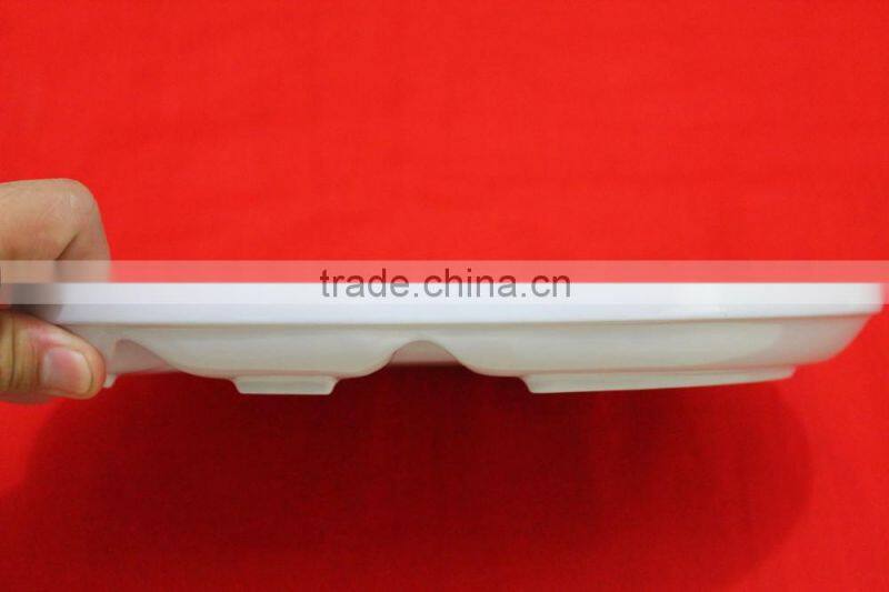 Malaysia Made Melamine 4 Compartments Oval Food Plate