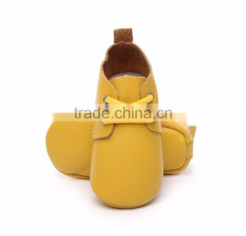 Top quality genuine leather baby oxford shoes wholesale soft sole baby shoe moccasins