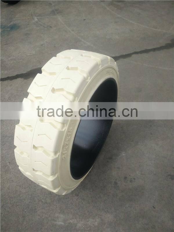 Solid Tire Type press on white color tires for forklift 21x7x15 with ISO Certification
