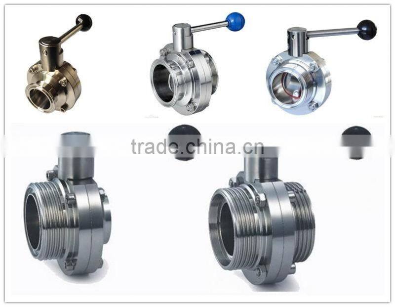 Stainless steel sanitary butterfly valve