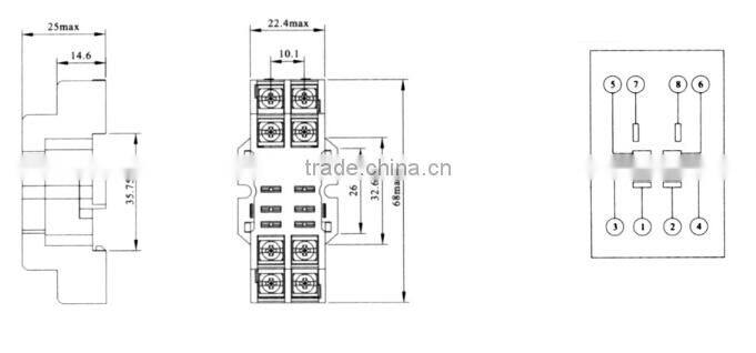 HEIGHT Hot Sale PX78715 Relay Socket / 14pin Relay Socket/General relay socket with High Quality Factory Price