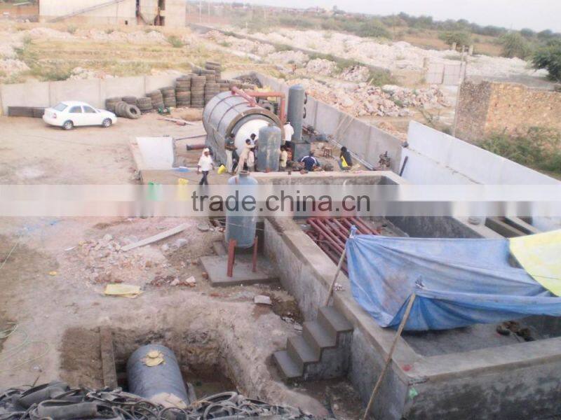Auto-feeding Pyrolysis Line Refine Waste Tyre To Oil