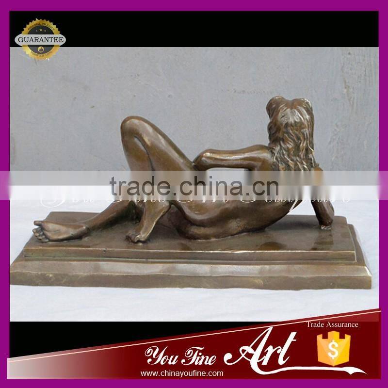 decor bronze erotic girl statues
