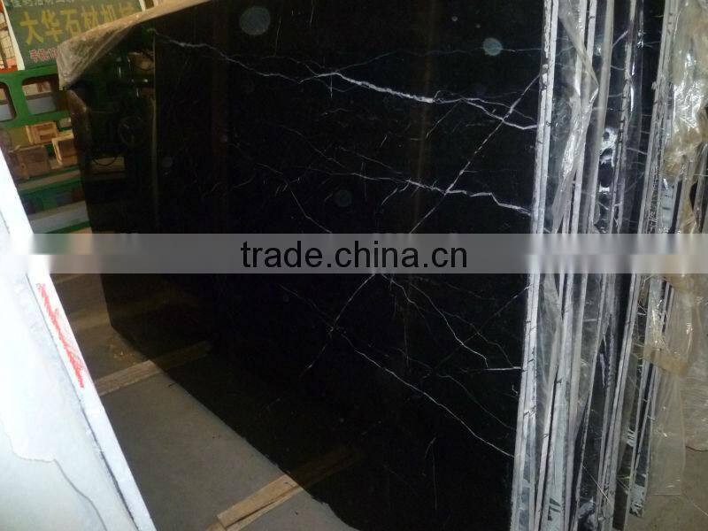 china top quality black nero marquina marble