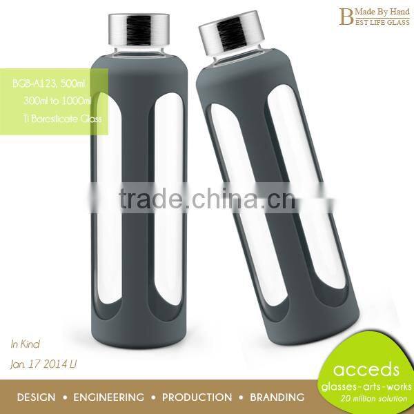 Custom Beautiful Borosilicate Glass Cola Glass Bottle