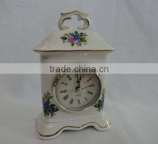 Vintage Table clock/Porcelain Table Clock