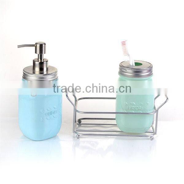 glass mason jar with dispenser