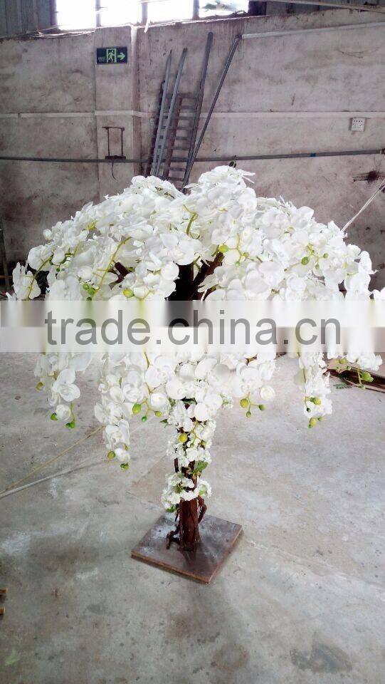 China factory make white fake orchid flower tree for interior decoration